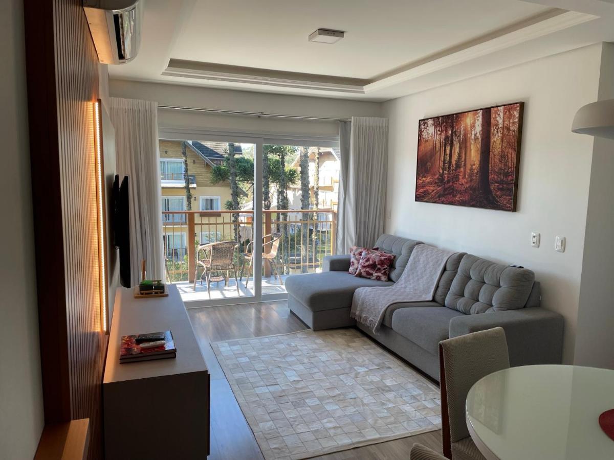 Excelente apartamento em Gramado/RS no Condomínio Casa de Pedra Exterior foto